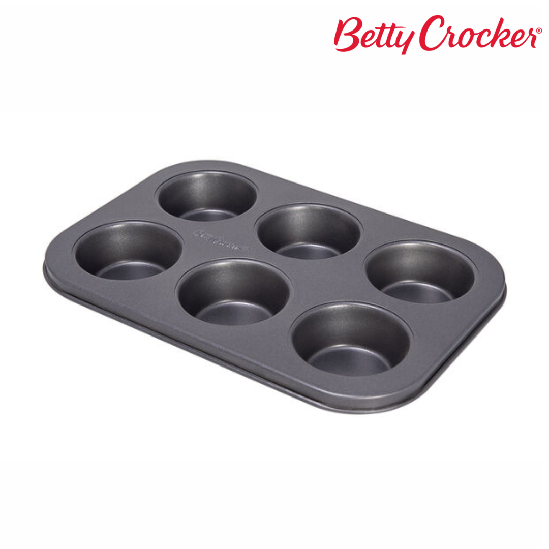 Betty Crocker NonStick 6 Cup Mffin Pan - 26.5x18.5x3cm