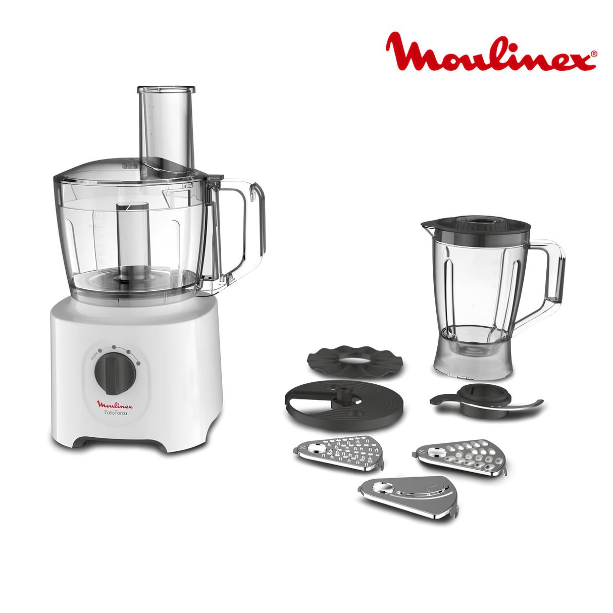Moulinex Easy Force Food Processor Fp247127 - 800 Watts, 6 Attachments