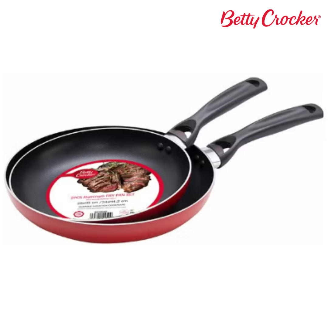Betty Crocker Fry Pan Set BC2040, 2 Pieces,24/28Cm