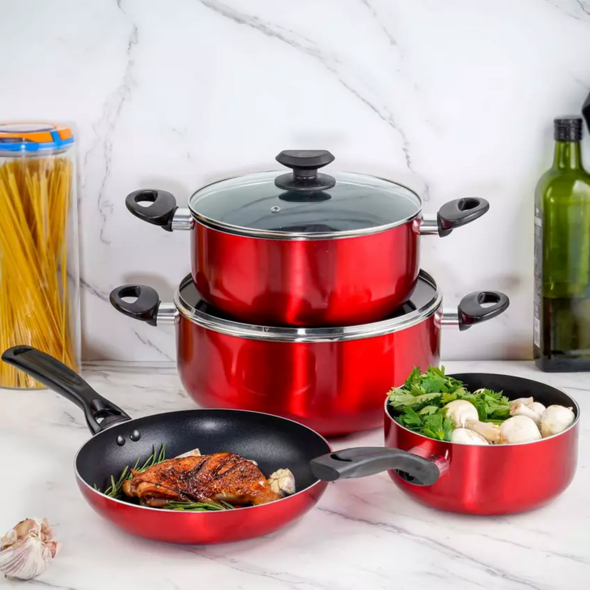 Betty Crocker Cookware Set - 7 pieces