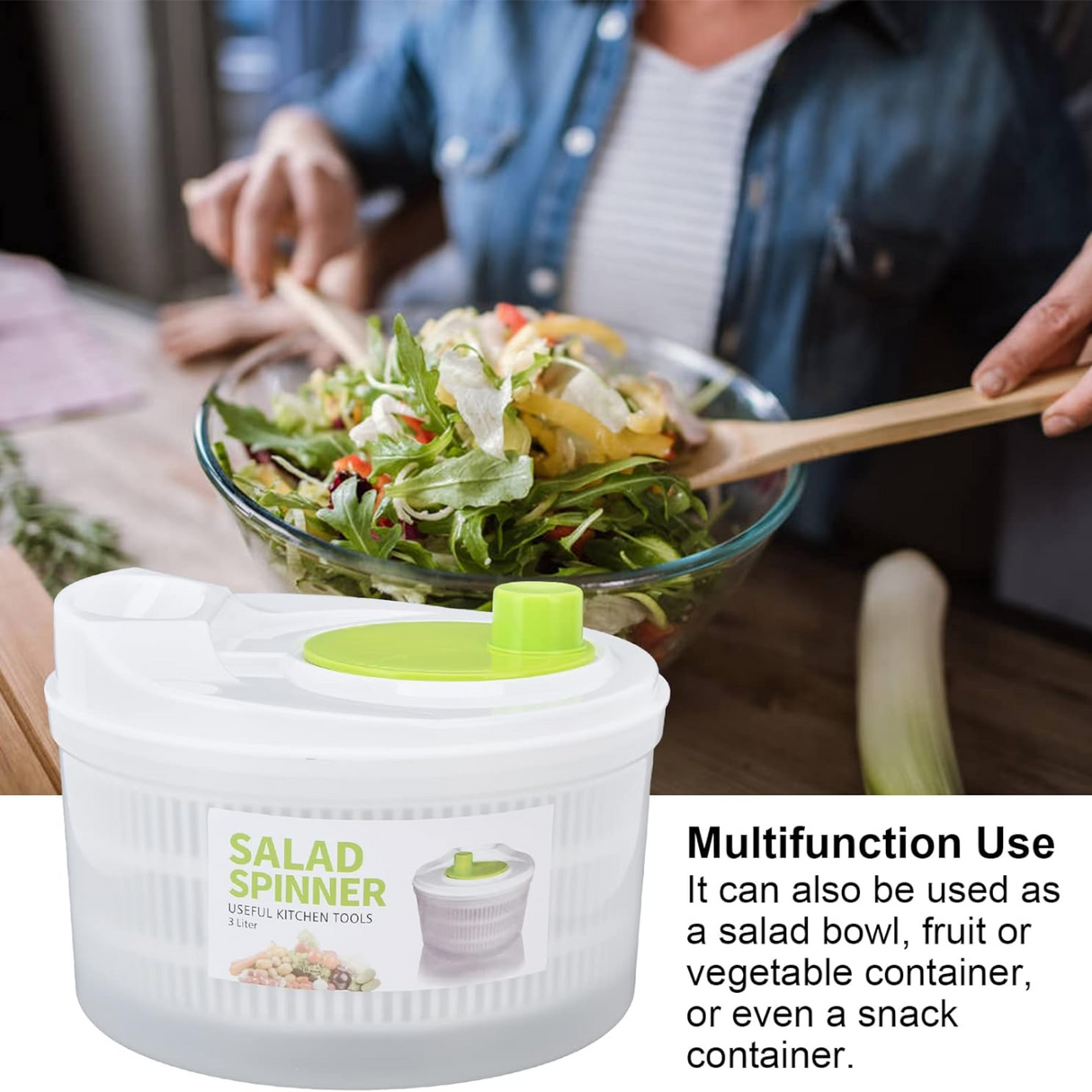 Vegetable Drainer, Multifunctional Vegetable Spinner