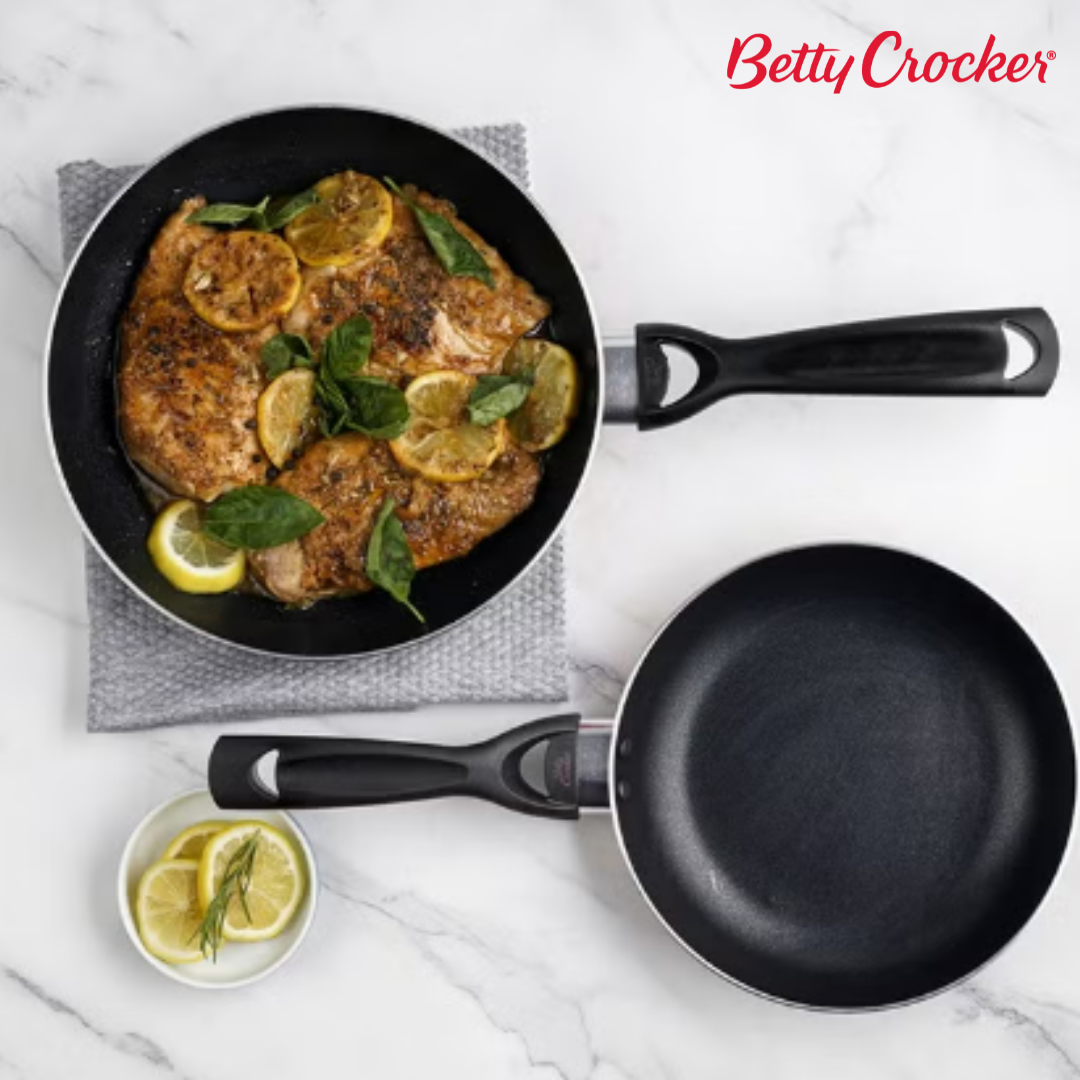 Betty Crocker Fry Pan Set BC2040, 2 Pieces,24/28Cm