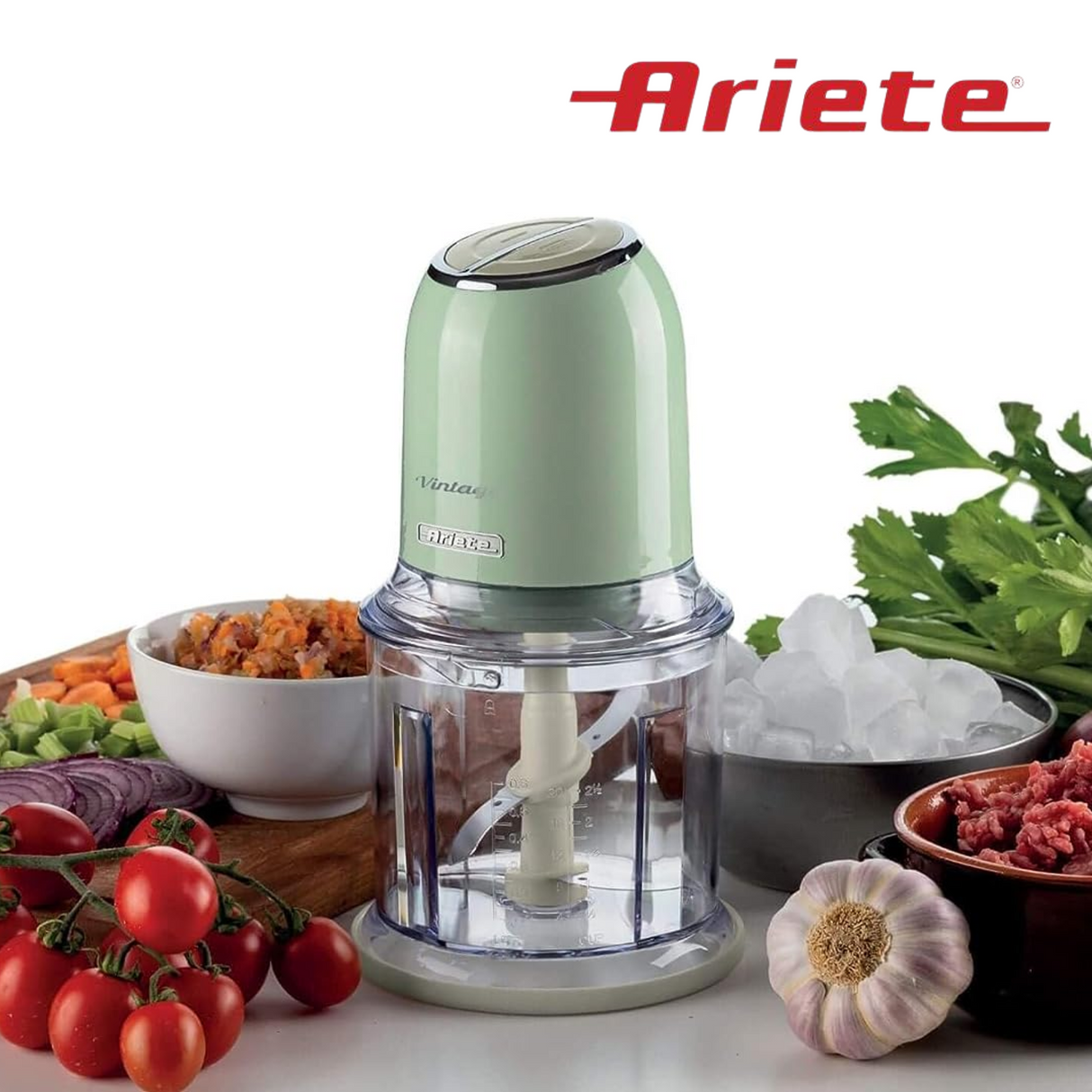 Ariete Vintage chopper - 400 Watt, 600 ml