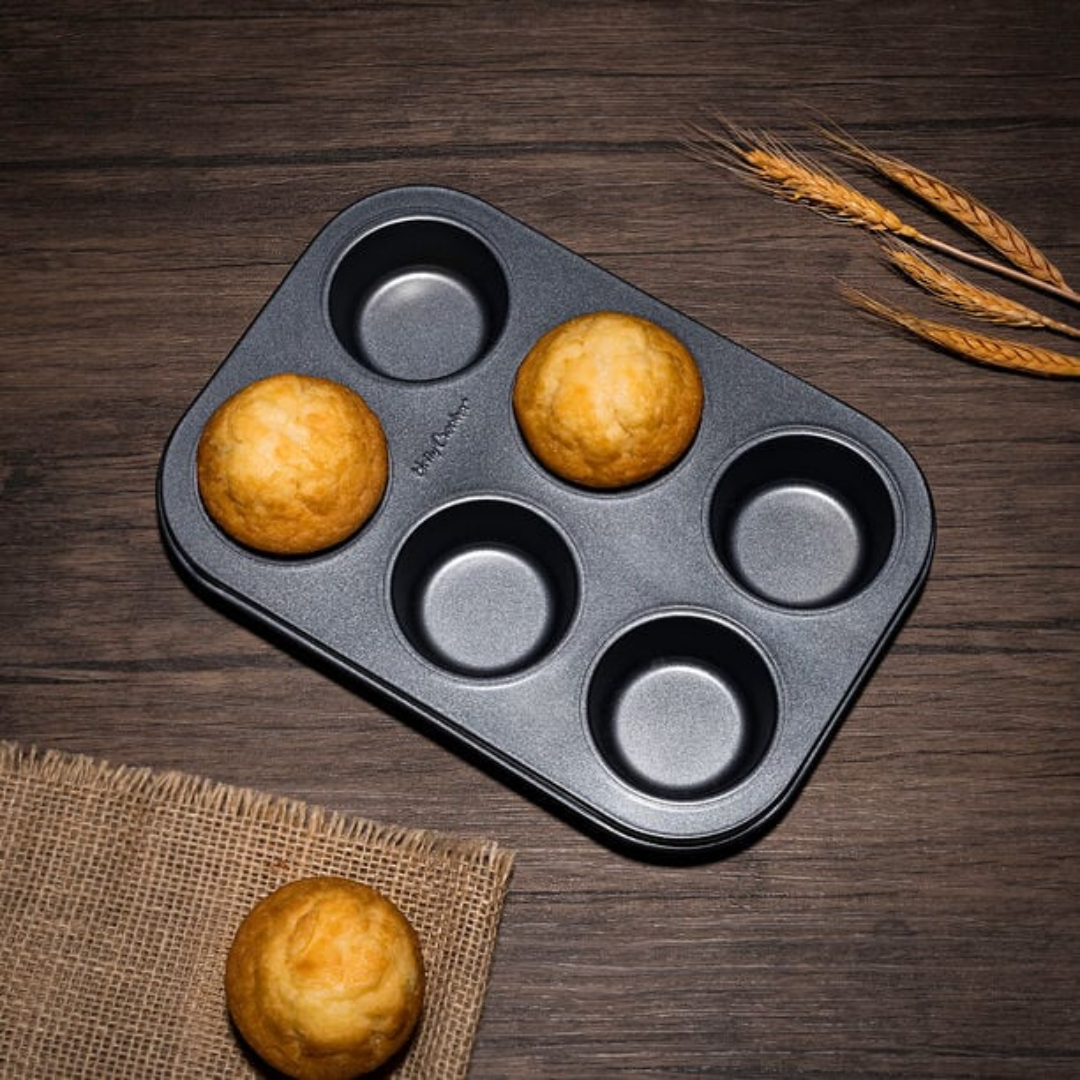 Betty Crocker NonStick 6 Cup Mffin Pan - 26.5x18.5x3cm