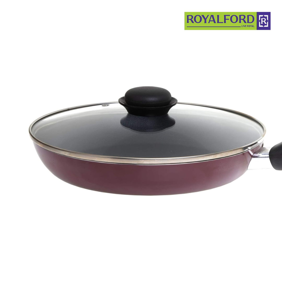 Royalford rf2952 Frying Pan with Glass Lid - 26 cm