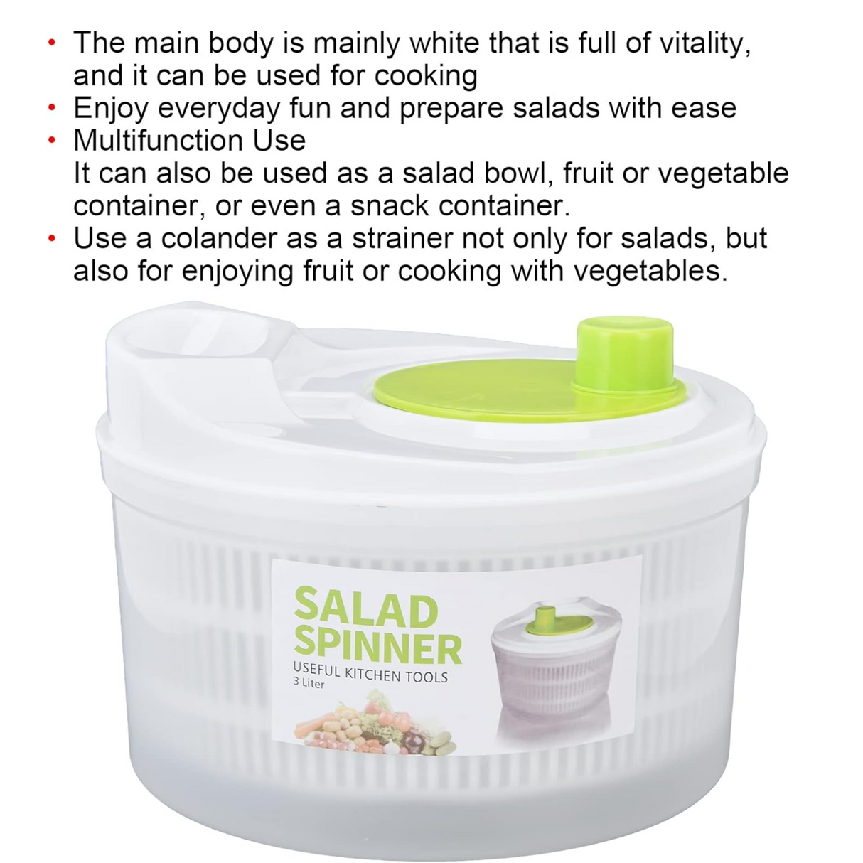 Vegetable Drainer, Multifunctional Vegetable Spinner