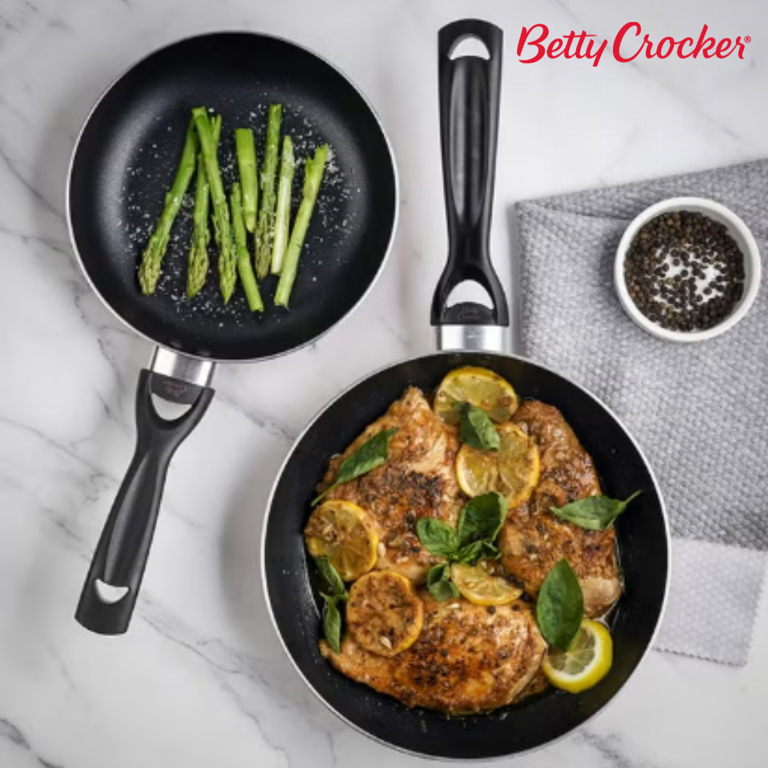 Betty Crocker Fry Pan Set BC2040, 2 Pieces,24/28Cm