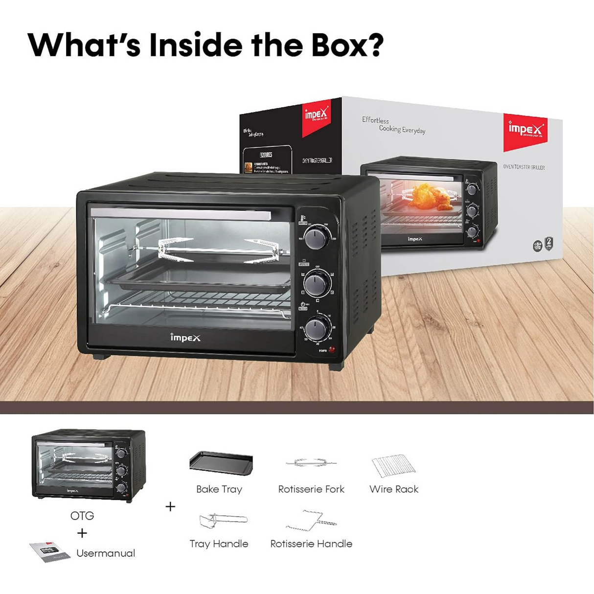 Impex Oven OV-2901 - 35 Liter Oven Toaster Grill