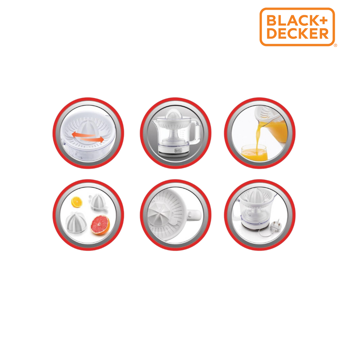 Black & Decker Electrical Citrus Juicer - 25 Watt, 600 ml