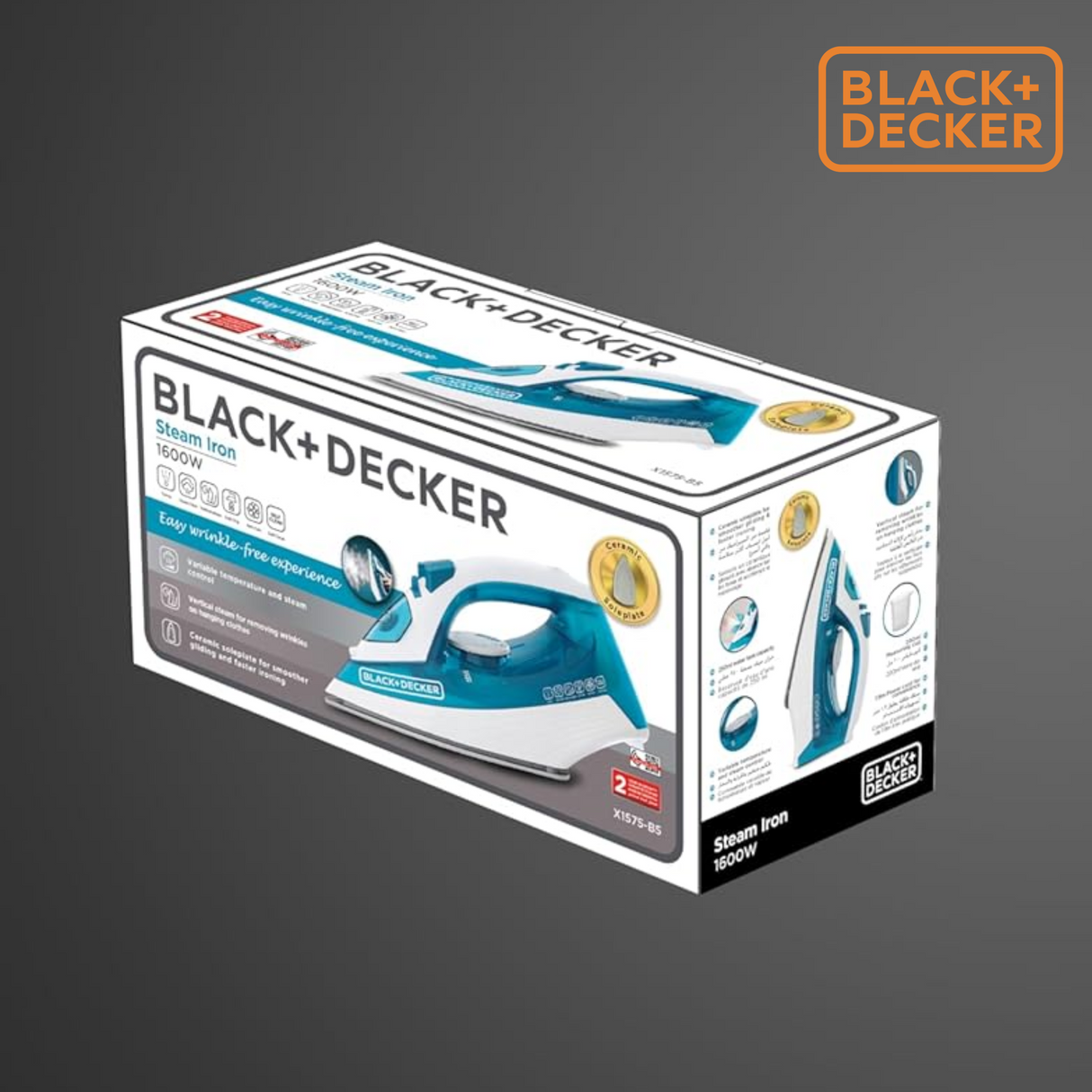 Black & Decker Steam Iron X1575 1600 Watt