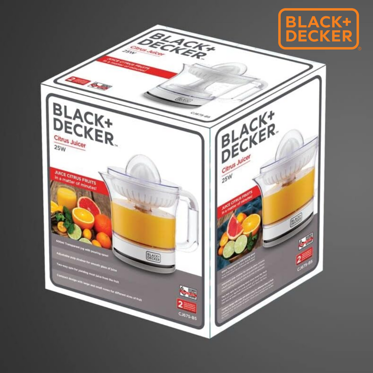 Black & Decker Electrical Citrus Juicer - 25 Watt, 600 ml