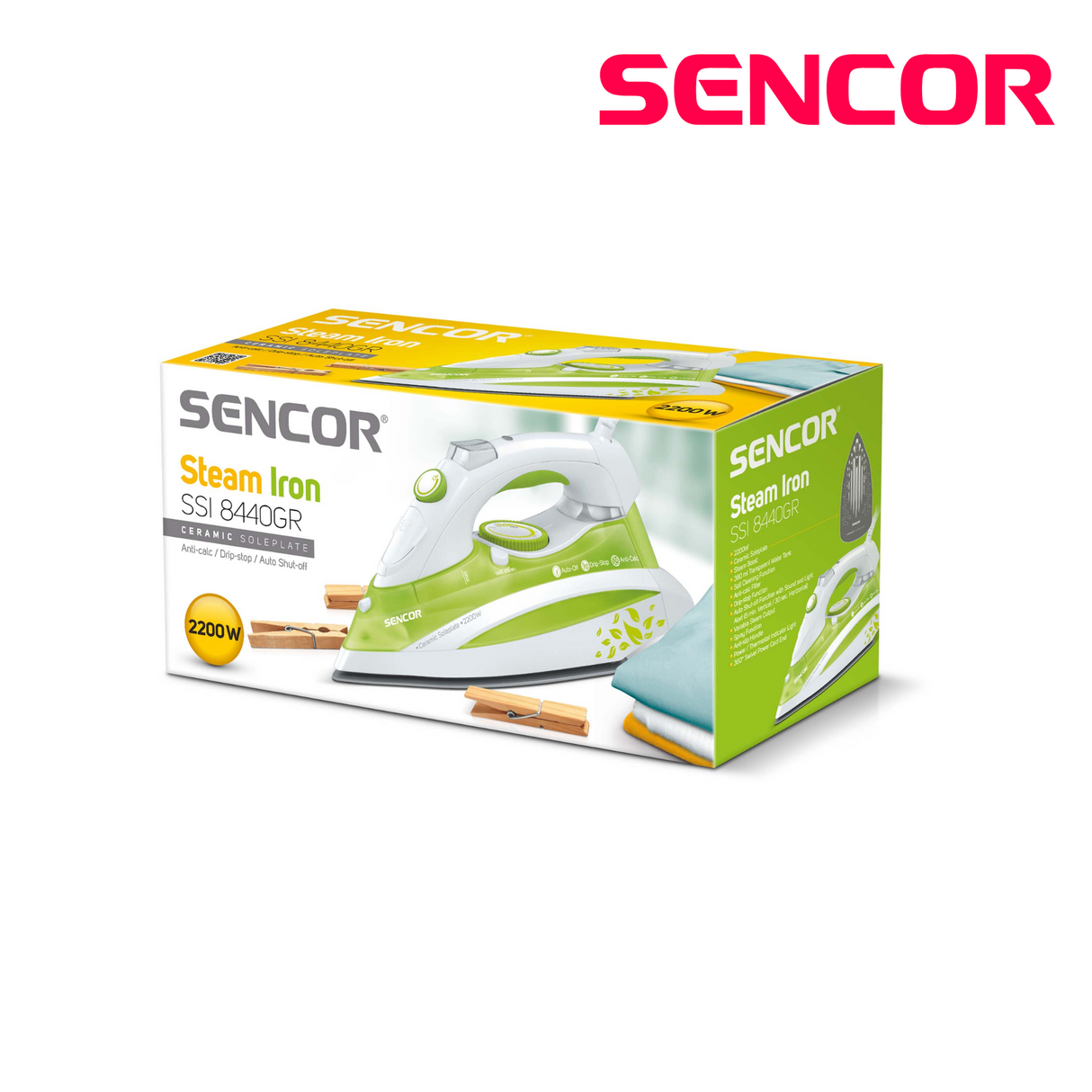 Sencor Steam Iron- 2200 Watt, 380 Ml