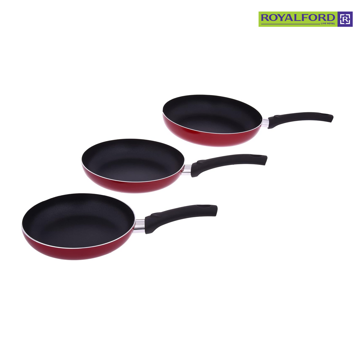 Royal Ford 3Pcs Set Non Stick Frypan 20cm-24cm-28cm