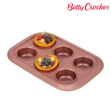 Betty Crocker NonStick 6 Cup Muffin Pan - 30.5x21x4cm