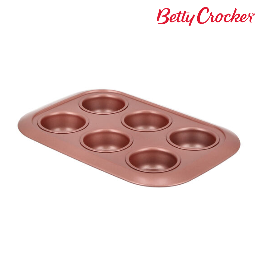 Betty Crocker NonStick 6 Cup Muffin Pan - 30.5x21x4cm