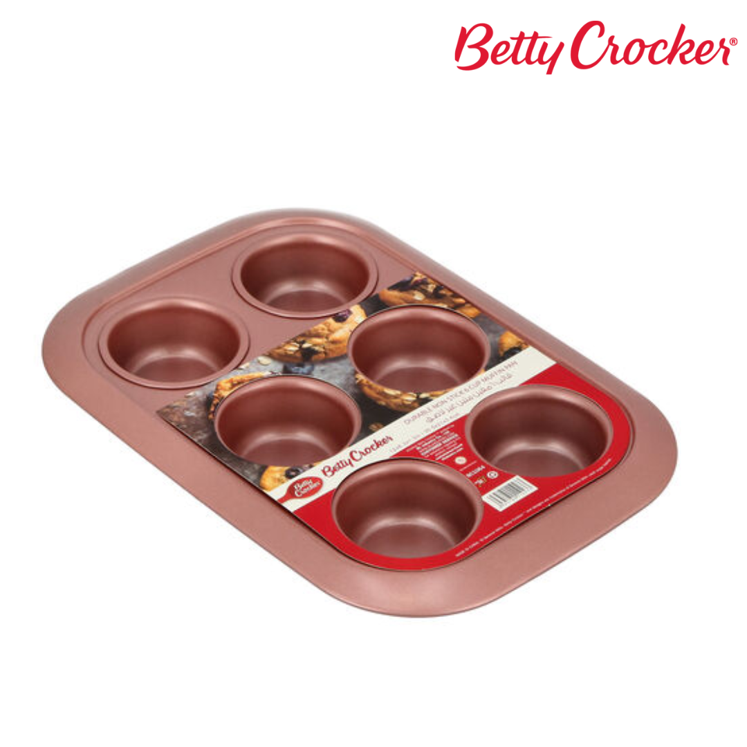 Betty Crocker NonStick 6 Cup Muffin Pan - 30.5x21x4cm
