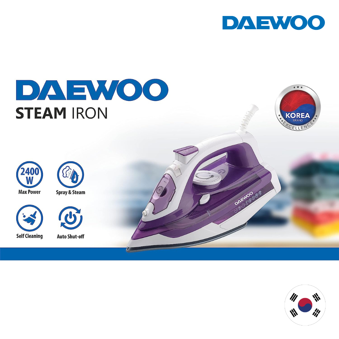 Daewoo Steam Iron- 2400 Watt, 320 Ml