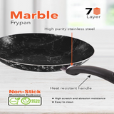 Grandi Cook 4 Pieces Fry Pan Granite Coating 18cm -20cm -24cm -28cm